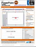 PowerPoint 2010 Quick Reference Guide