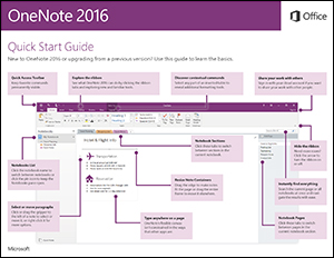 OneNote 2016 Quick Start Guide