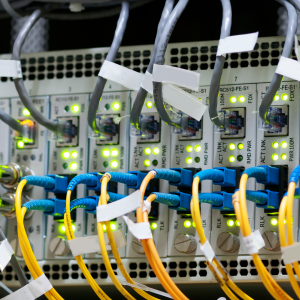 network cables and servers
