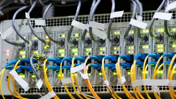 network cables and servers